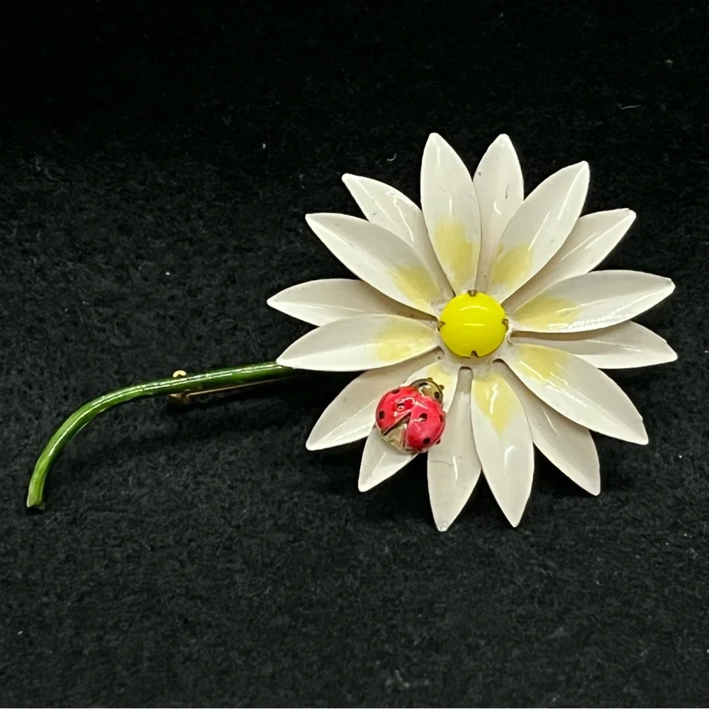 Vintage Original by Robert Daisy and Ladybug Brooch
